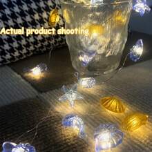 2m 20LED Seashell Starfish String Lights Ocean Theme Party Fairy Light Mermaid Birthday Party Decorations Girl Shower Favor - Marine Model - View 3
