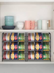 Organizador de Latas y Vinos Para Despensa de 3 Niveles - Multicolor - Ver 1