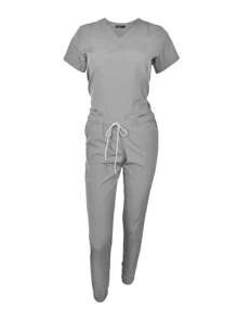 SOULMATE Lady Lotus Surgical Pajamas - Grey - View 3