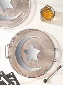 1pc New Arrival Light Luxury Snack Tray With Handles For Dried Fruits/Nuts - Grey - View 12