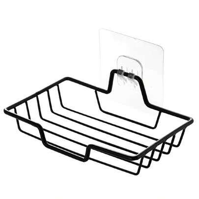1pc, Rustproof Stainless Steel Soap Dish Holder - Wall Mounted Soap Holder For Bathroom And Kitchen - Easy To Install - Square (Black-Silver) Bathroom Accessories Bathroom Tools
