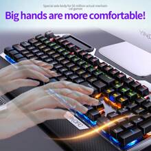 Yindiao Mechanical Keyboard With Green Switch Lighting Backlit, Usb Wired For Gaming Desktop Computer And Laptop - White - View 7