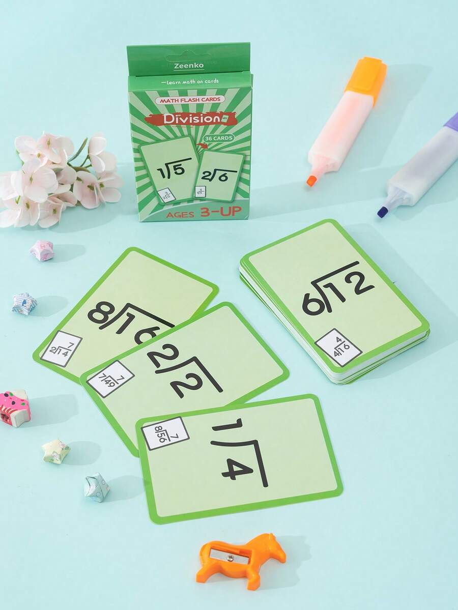 1set Of 36pcs Waterproof Cardboard Early Education Flashcards Teaching Tool - Multicolor - View 1