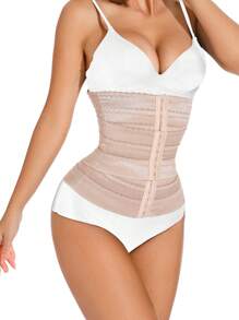 優質超緊控製女用腰部訓練帶 - 先進的 Flexi-boning 塑身衣,增強腹部支撐,無縫貼合,可調節瘦身收腹控制,運動 - 杏色 - 查看 6