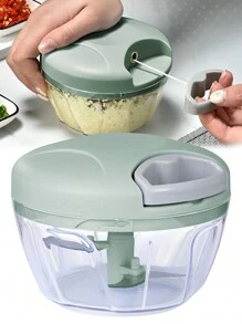 1pc Green Stainless Steel Garlic Press Multi-Functional Manual Garlic Masher, Grinder And Slicer For Kitchen Camping - Green - View 6