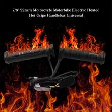 Motorcycle Heated Handle Bar Motorbike Adjustable Heating Grips Warmer Handlebar - Black - View 6