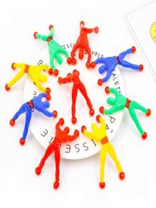 10/20/30pcs Wall Climbing Man/Wall Spider Sticky Toy That Can Flip And Stick To The Wall As A Stress Relief Toy And For Daily Play (Random Color)
