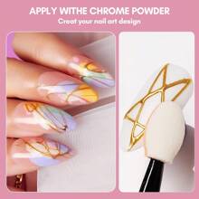 Makartt 3D Clear Spider Gel For Nail Art Elastic Gel Nail Paint Drawing 3D Spider Gel Nail Art Polish Apply With Chrome Powder For Line, Soak Off UV LED Gel Polish Manicure DIY Nail Designs Home Salon - 無色 - 查看 4