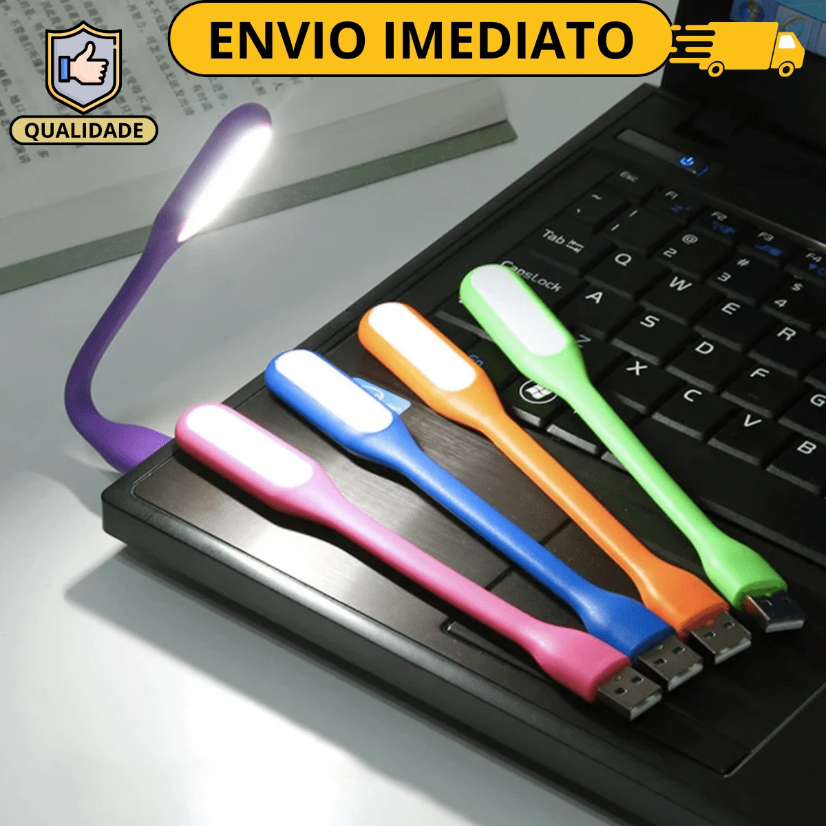 Mini Usb Lâmpada Dobrável Portátil Luz Brilhante Led Para Notebook Laptop Power Bank A Melhor - Multicolorido - Visão 1