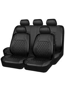 5座全套pu皮革通用汽車座套,適用於轎車、suv和卡車的所有季節