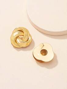 Mới Mùa hè Đúng mốt Và Đáng yêu Kim loại hình học Vượt qua Đĩa nhạc & Hoa Bông tai stud , Kẹp Hoa tai , A Qủa tặng Đối với Bạn thân nhất Hoặc Hợp thời Cá nhân Hoa tai , Với bờ biển Boho Hoa tai - Vàng - Xem 5