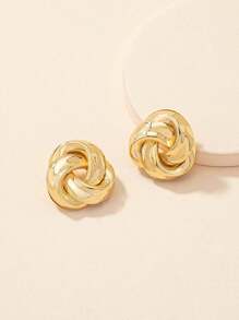 Mới Mùa hè Đúng mốt Và Đáng yêu Kim loại hình học Vượt qua Đĩa nhạc & Hoa Bông tai stud , Kẹp Hoa tai , A Qủa tặng Đối với Bạn thân nhất Hoặc Hợp thời Cá nhân Hoa tai , Với bờ biển Boho Hoa tai - Vàng - Xem 4