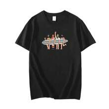 Men T-Shirts - 黑色 - 查看 1