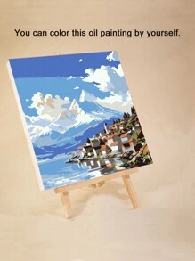 Paint By Number For Adults, Acrylic Easy Paint By Numbers For Adults Beginner, DIY Painting By Numbers For Gift Home Wall Decor 20 W X 20 L/30 W X 30 L - Blue - View 5