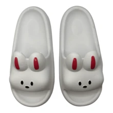 Sandalias Chanclas Conejo Sponge Mujer Antideslizante - Blanco - Ver 4