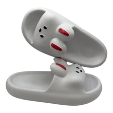 Sandalias Chanclas Conejo Sponge Mujer Antideslizante - Blanco - Ver 9