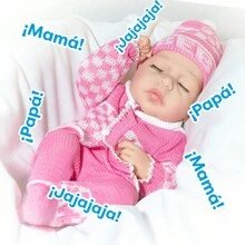 Muñeco Bebe Prematuro Mini  Premium con Sonido + Accesorios - Rosa - Ver 1