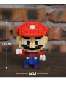 mari0 Figura Armable de Bloques, figura de construccion MINIATURA BRICKS serie mmario - Rojo - Ver 3