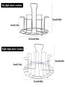 1 Pieza Portavasos De Diseño De Bandeja Para Vasos Y Vidrios, Almacenamiento De Drenaje Y Colgador De Tazas Para La Cocina Del Hogar - plata - Ver 2