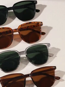 经典方形 PC 时尚眼镜适合夏季海滩度假、户外、旅行日常佩戴 - 彩色 - 查看 6