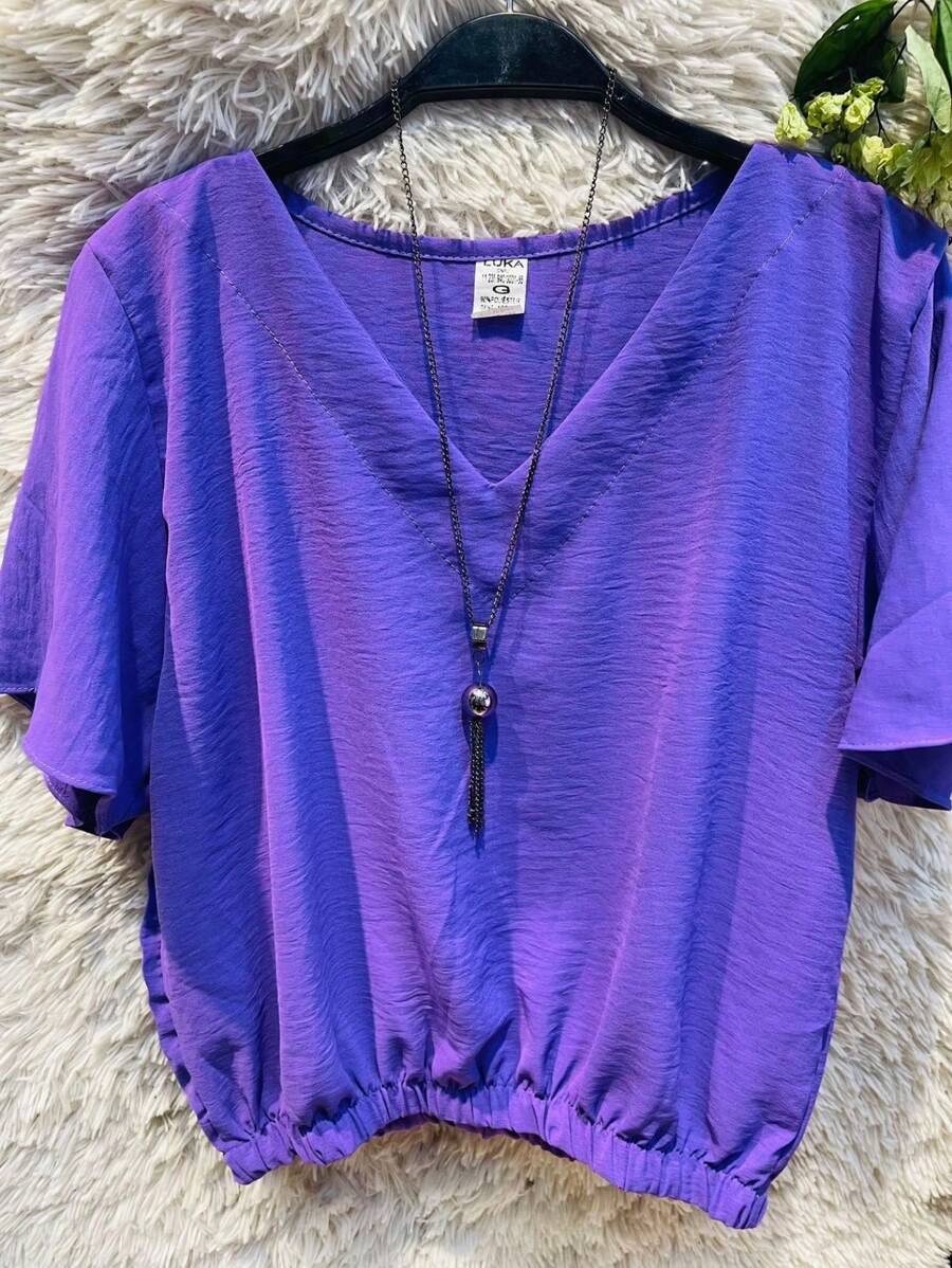 Women Tops - Màu tím hoa cà - Xem 1