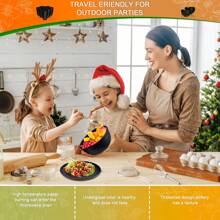 16 Piece Kitchen Wheat Straw Dinnerware Set, Service For 4, Dinner Plates, Dessert Plate, Cereal Bowls, Cups, Unbreakable Plastic Outdoor Camping Dishes, Black - 黑色 - 查看 5