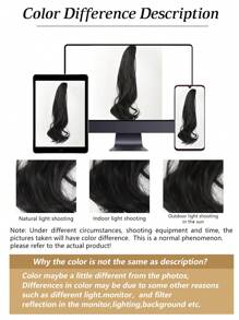 Ponytail Extension Claw 18" Curly Wavy Clip In Hairpiece One Piece A Jaw Long Pony Tails For Women