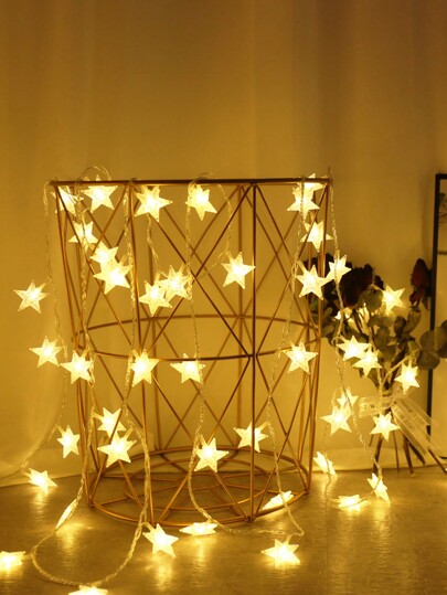 1PC LED Star String Light, Alimentação USB/Alimentado por bateria, Luzes de fadas em forma de estrela para festa de acampamento, Natal, casamento, casa, ano novo, decoração, luzes