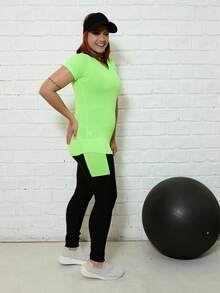 Women Sports Tees & Tanks - Màu xanh chanh - Xem 5