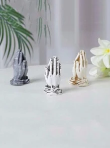 1 件罕见西式树脂祝福之手雕塑，独立式祈祷之手艺术品，适合门厅家居装饰，最佳礼物 - 白色 - 查看 2