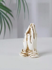 1 件罕见西式树脂祝福之手雕塑，独立式祈祷之手艺术品，适合门厅家居装饰，最佳礼物 - 白色 - 查看 6