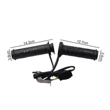 Motorcycle Heated Handle Bar Motorbike Adjustable Heating Grips Warmer Handlebar - Black - View 5