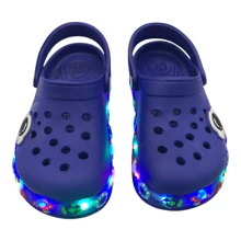 Sandalias Chanclas Con Luces Para Niños Color Azul - Azul - Ver 5