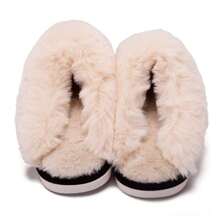 Womens Slippers Fluffy Cozy Fashion Slippers Warm Soft House Slippers - Đen và trắng - Xem 6