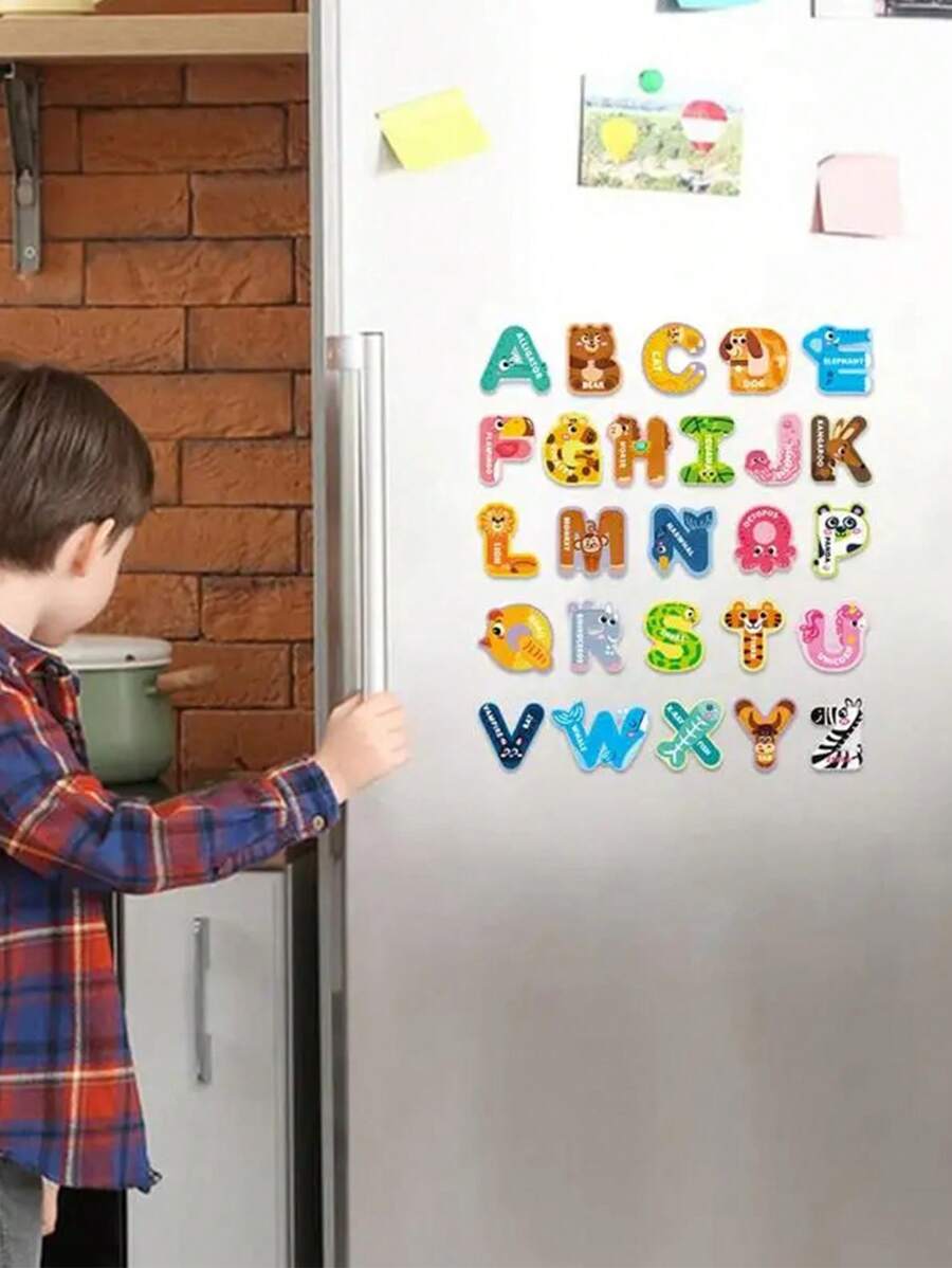 Letters Animal Stickers ,Fridge Alphabet ,Children's