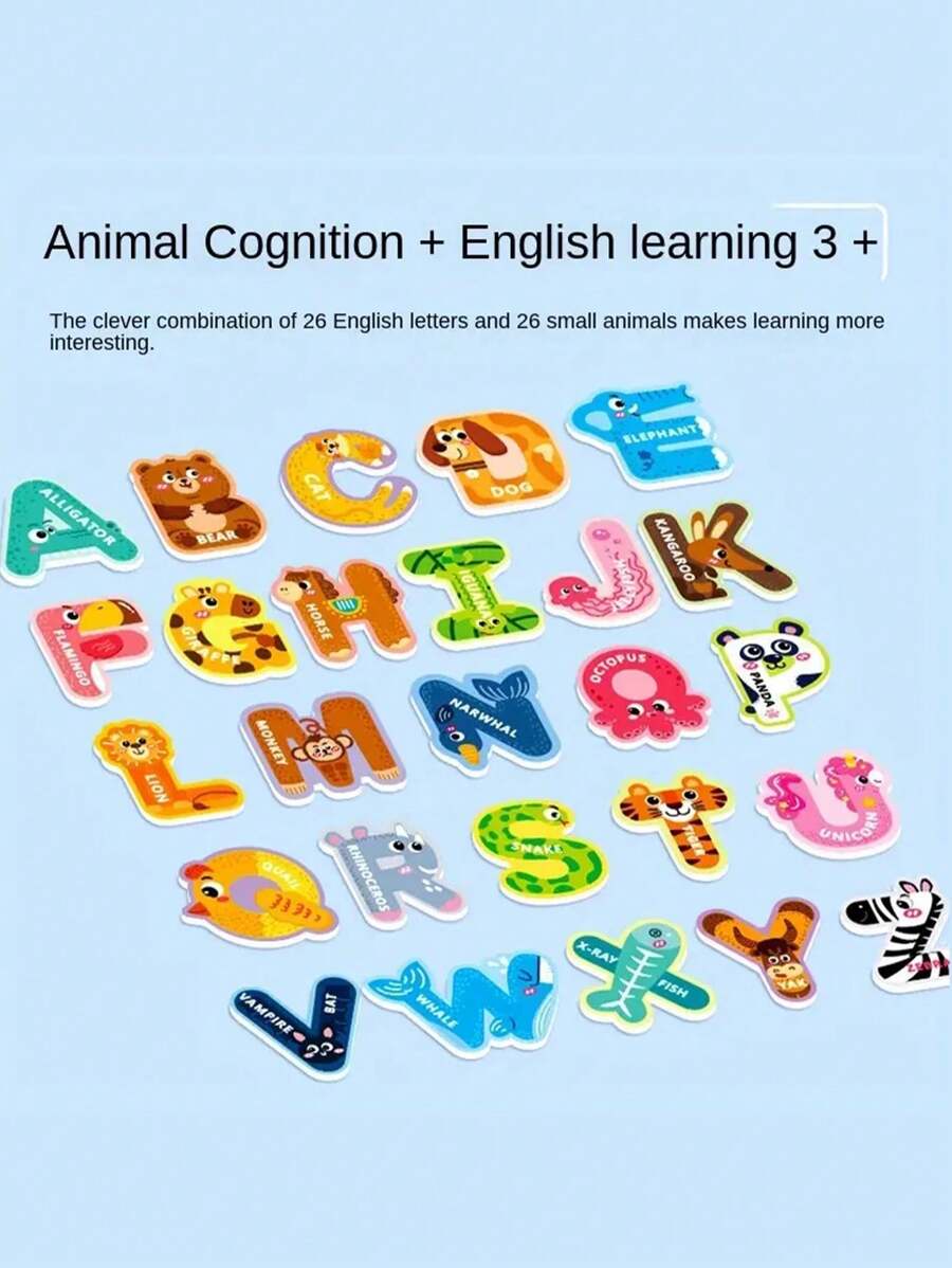 Letters Animal Stickers ,Fridge Alphabet ,Children's