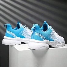 GSLMOLN Men's Fashion Sneakers Running Shoes Train Walking Athletic Tennis Sport Casual Workout Gym - Màu xanh lam - Xem 3