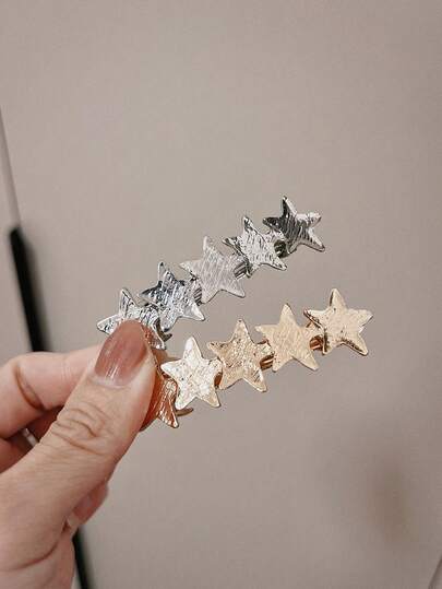 قطعة واحدة من اكسسوار شعر معدني نجمي أنيق وعتيق، للاستخدام اليومي العادي