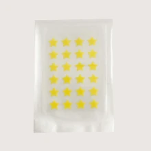 24入組日常用黃色星形貼紙，創意臉部貼紙，DIY臉部裝飾戶外派對娛樂裝飾用品，多功能臉部裝飾配件 - 黃色 - 查看 3