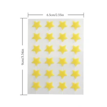 24入組日常用黃色星形貼紙，創意臉部貼紙，DIY臉部裝飾戶外派對娛樂裝飾用品，多功能臉部裝飾配件 - 黃色 - 查看 4