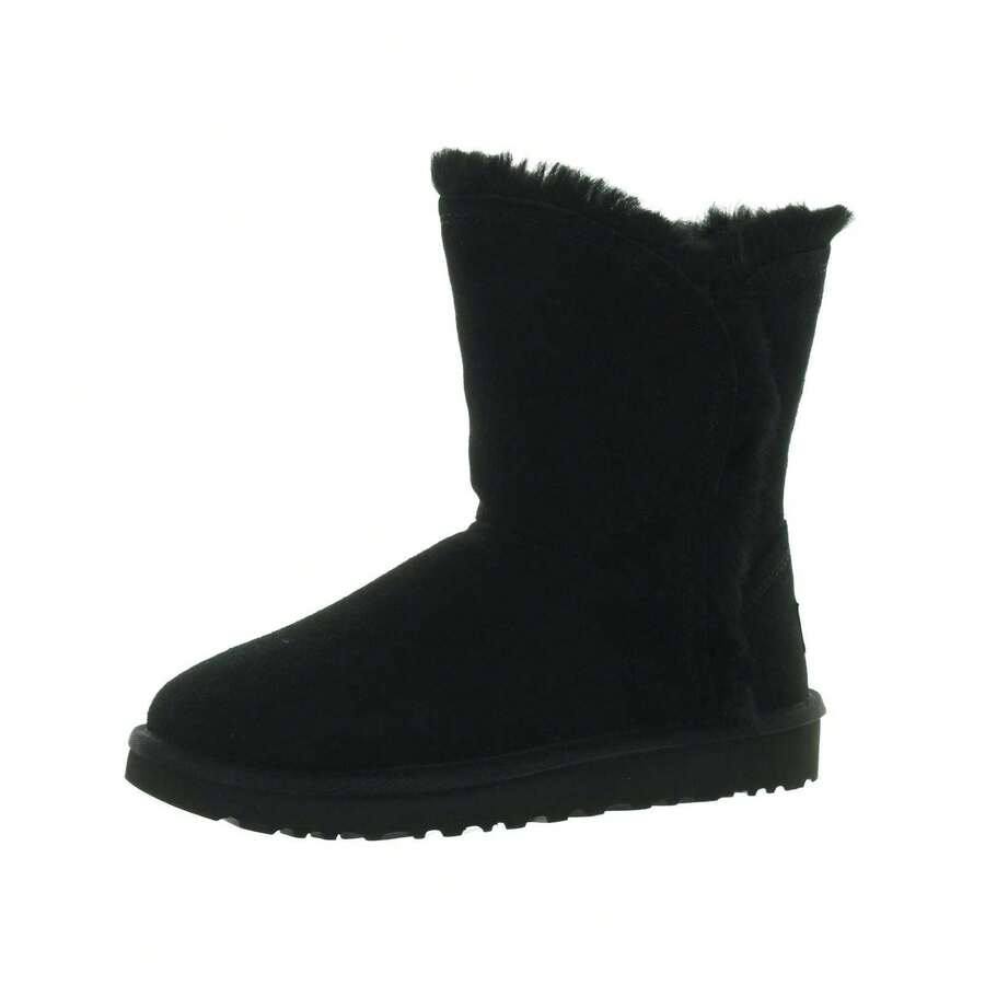 UGG Womens Suede Wool Blend Winter & Snow Boots - Black - View 1