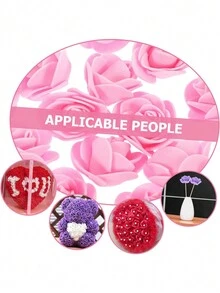 50 Piezas Rosas De Espuma Rosa - Rosa - Ver 5