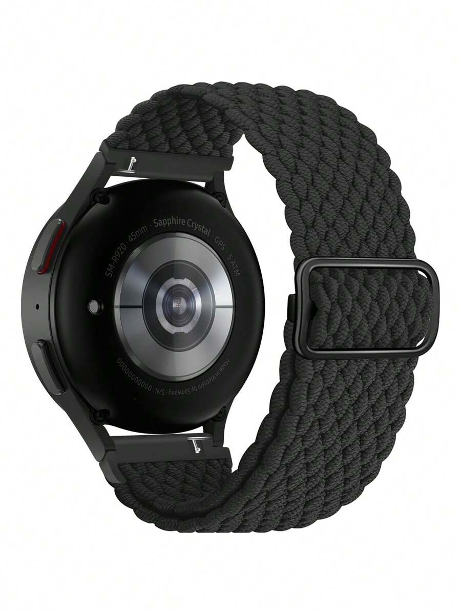 弹性尼龙单圈表带,兼容三星 Galaxy Watch 7 6 5 4 3 2 1 40 毫米 44 毫米,兼容华为手表 Galaxy Watch 5 Pro 表带 45 毫米/手表 6 4 经典表带 42 毫米 46 毫米 43 毫米 47 毫米/Active 2 男女款,20 毫米 22 毫米柔软尼龙弹性编织表带,可作为返校学生的礼物 - 黑色 - 查看 1