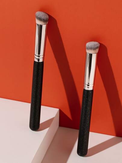 1支粉底遮瑕刷，鼻部轮廓歌舞伎腮红刷，打造完美眼部及面部妆容的多功能化妆刷，粉底刷，遮瑕刷，腮红刷，轮廓刷，腮红刷，修容刷，散粉刷，粉底刷，腮红刷