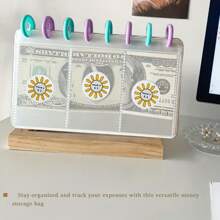 Saving Challenge Binder, Money Saving Binder, Mini Budget Binder With Cash Envelopes, Fun And Easy Ways To Save $150/$300/$500/$1000, Suitable For Cash Envelope Binder In Office, Home, And School - Multicolor - View 10