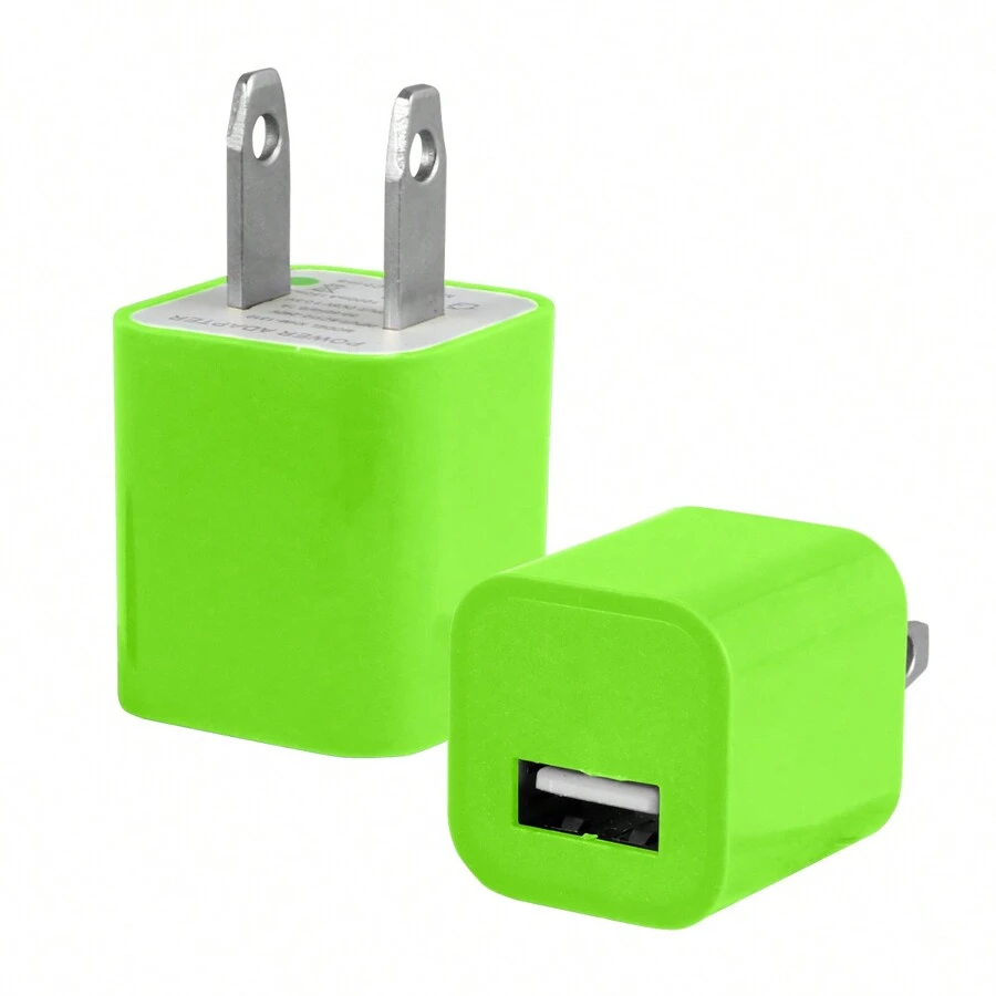 Cubo Cargador De Pared Para Bocina,  Reproductor Mp3 Mp4 Celulares - Verde - Ver 1