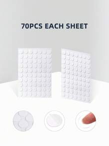 70pcs Acrylic Double-Sided Adhesive Round Glue Seamless Scotch Tape No Trace Household Paste Decoration Waterproof Strongly Fixe For DIY Scrapbooking Craft - Clear - View 2