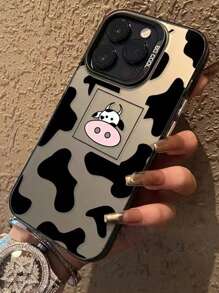 1pc IMD Transparent Smiling Face Design Phone Case Compatible With IPhone 13 14 Pro Max 11,International Version, Not The Domestic Version - Multicolor - View 2