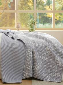 Bedsure Valentine's Day Quilt Set - 3 Pcs, Reversible Quilt Bedding Set, Polyester Microfiber Material, Lightweight Bedspread, Coverlet Set With 2 Pillow Shams, For Spring Decor, Wedding Decor, Easter Decor, Room Decor, Home Decor - Frost Grey - View 4