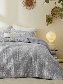 Bedsure Valentine's Day Quilt Set - 3 Pcs, Reversible Quilt Bedding Set, Polyester Microfiber Material, Lightweight Bedspread, Coverlet Set With 2 Pillow Shams, For Spring Decor, Wedding Decor, Easter Decor, Room Decor, Home Decor - Frost Grey - View 1